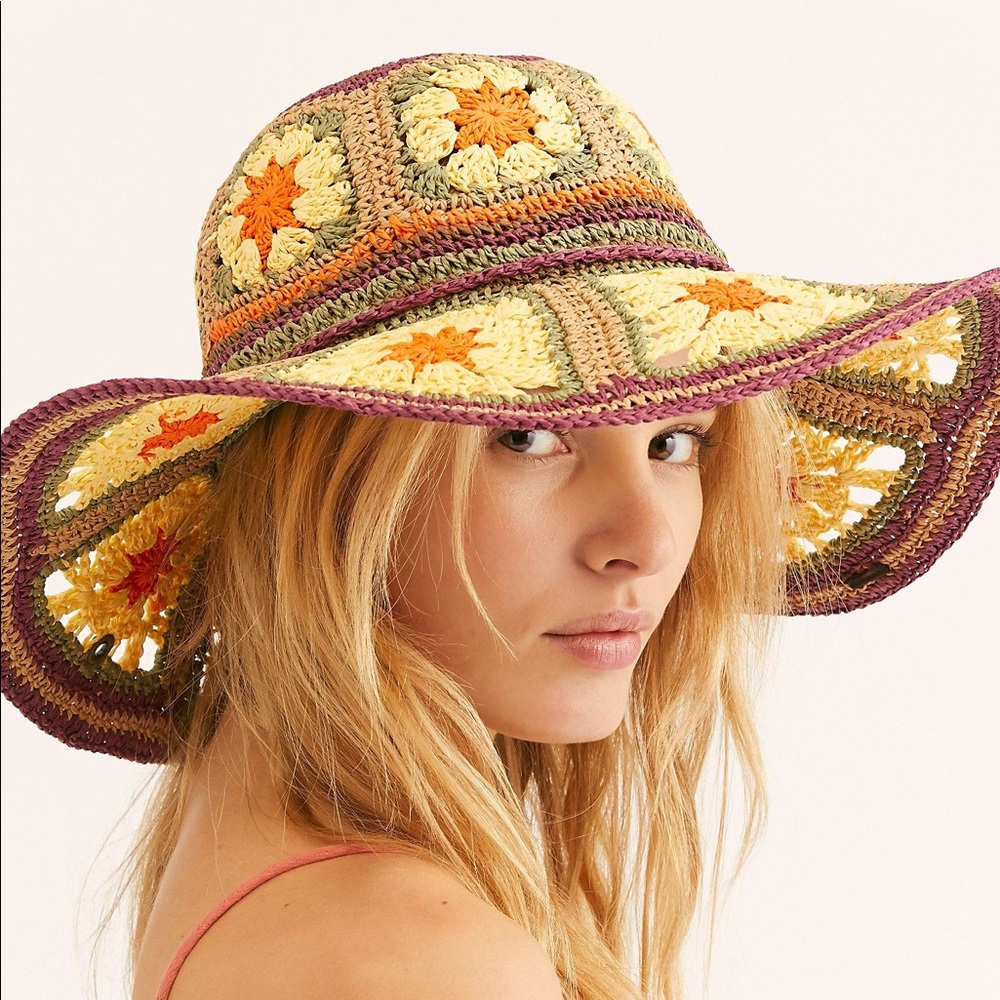 NWT Free people summer of love hat crochet grimm